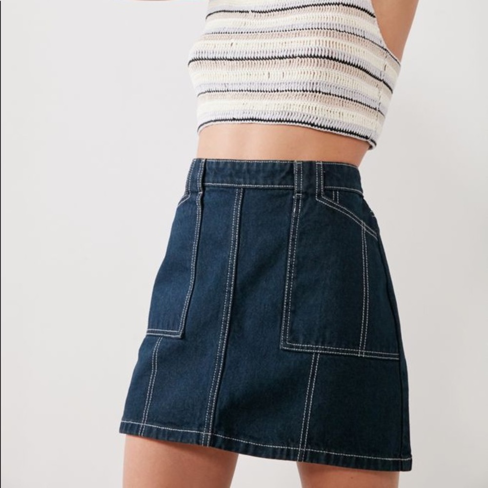 BDG Urban Outfitters Denim Workwear Mini Skirt NWT